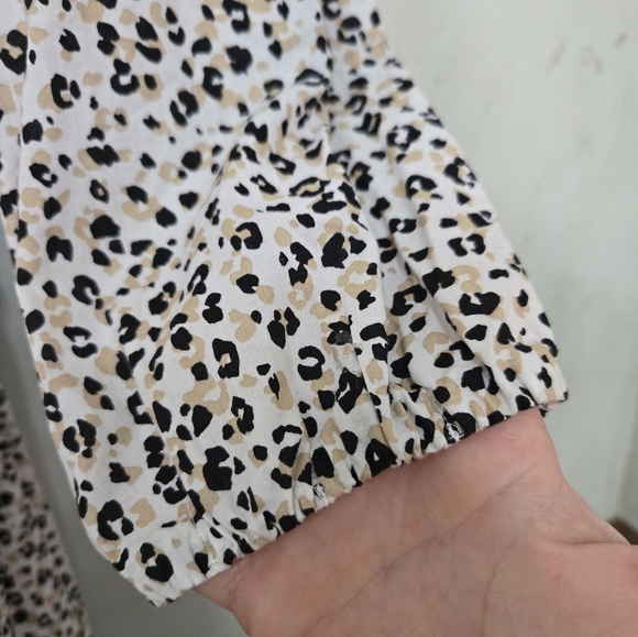 J. Crew Lightweight Cotton Puff Sleeve Mini Dress size M - Picture 10 of 11